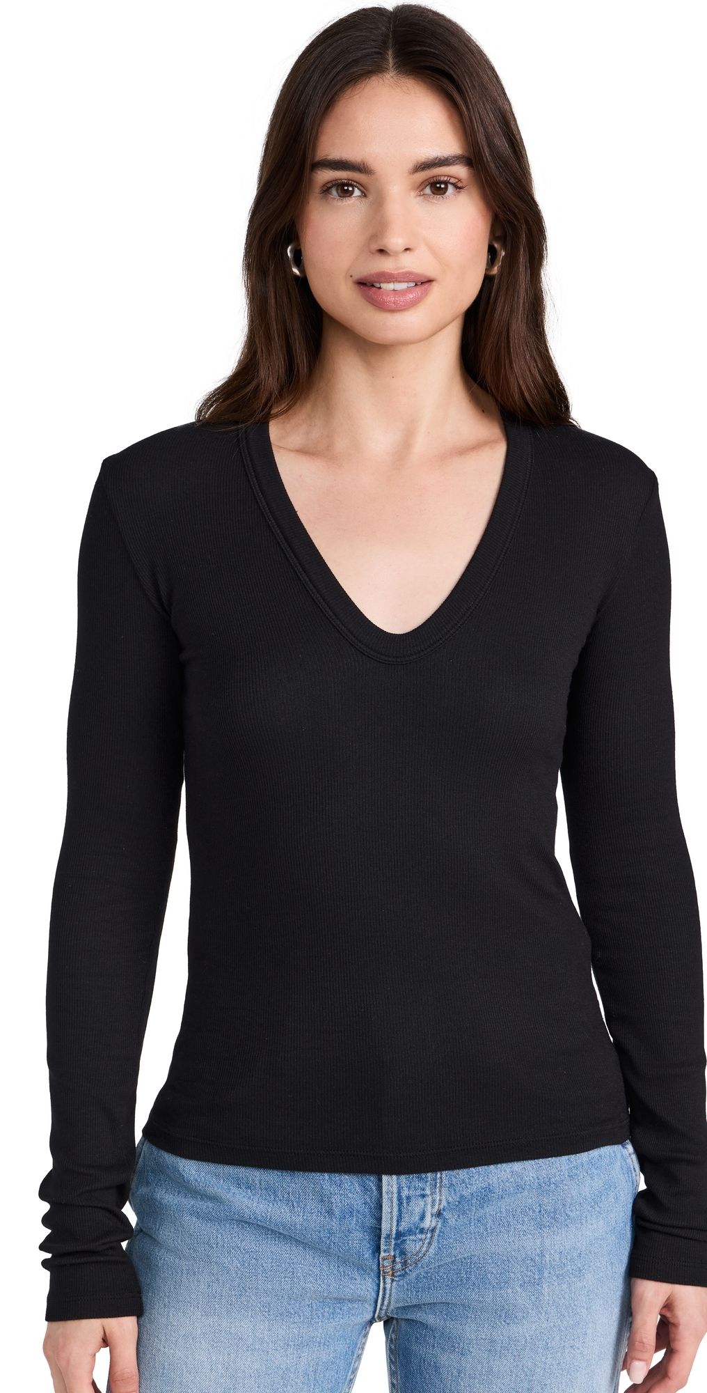 Cotton Citizen Verona U Neck Shirt Jet Black S