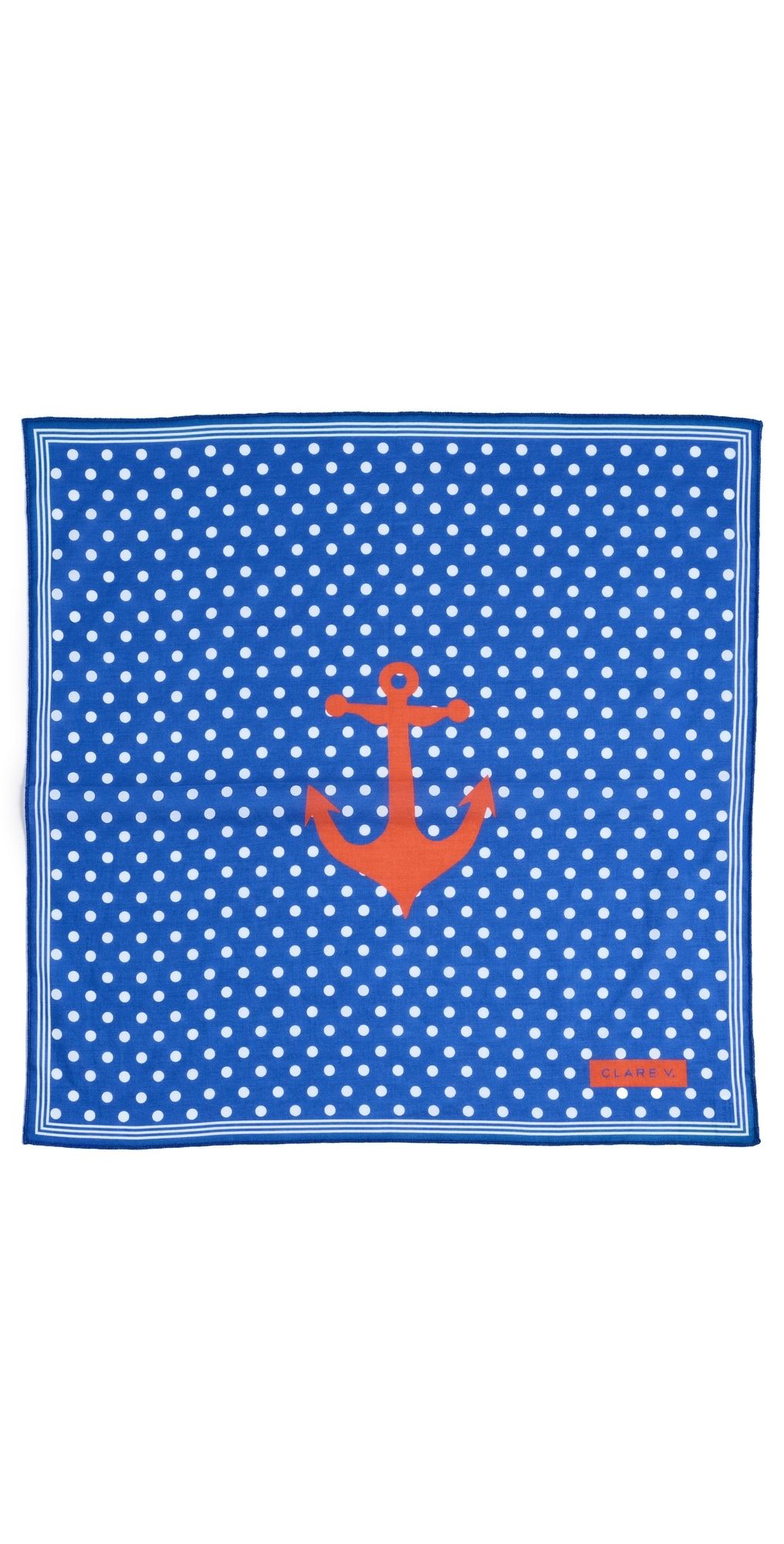 Clare V. Polka-Dot Bandana Nautique One Size