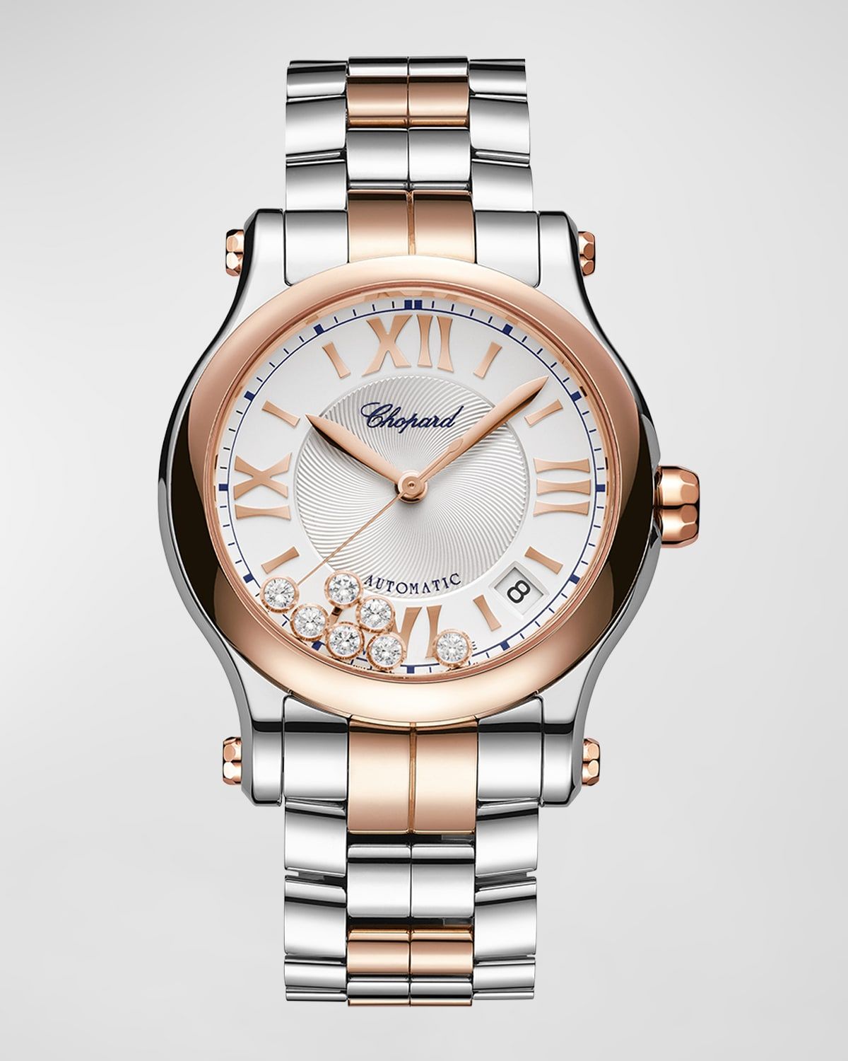 36mm Happy Sport Diamond Watch with Bracelet Strap, Two Tone