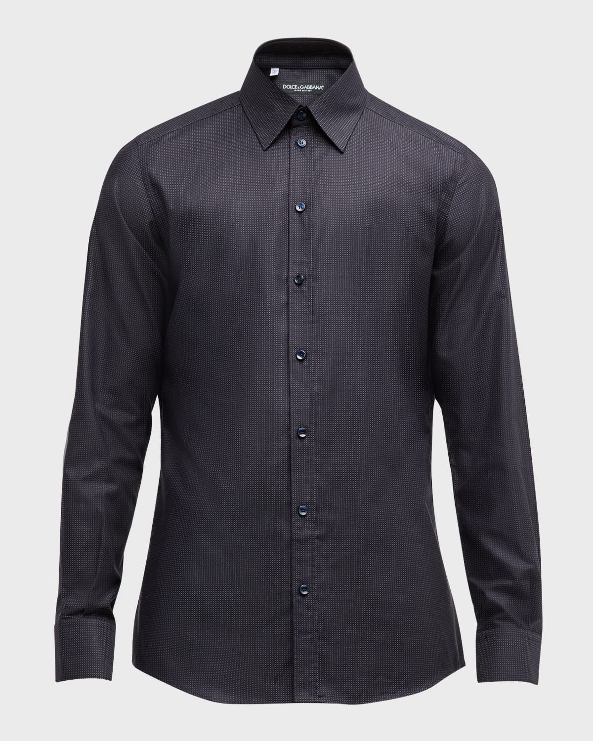 Men & apos;s Pindot Cotton Dress Shirt