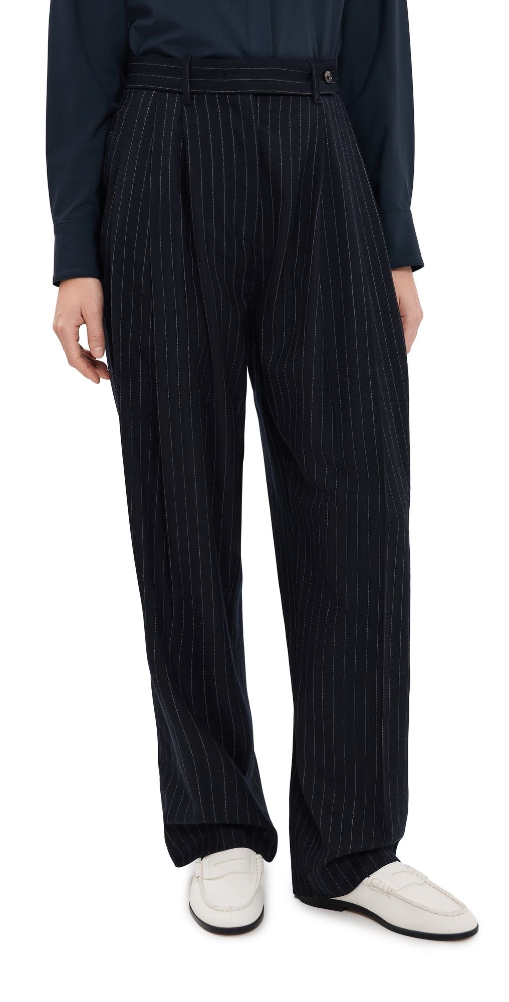 CO Pleated Pants Navy Stripe 6