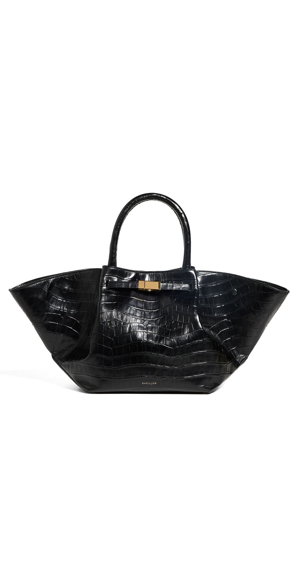 DeMellier Midi New York Bag Black Croc One Size
