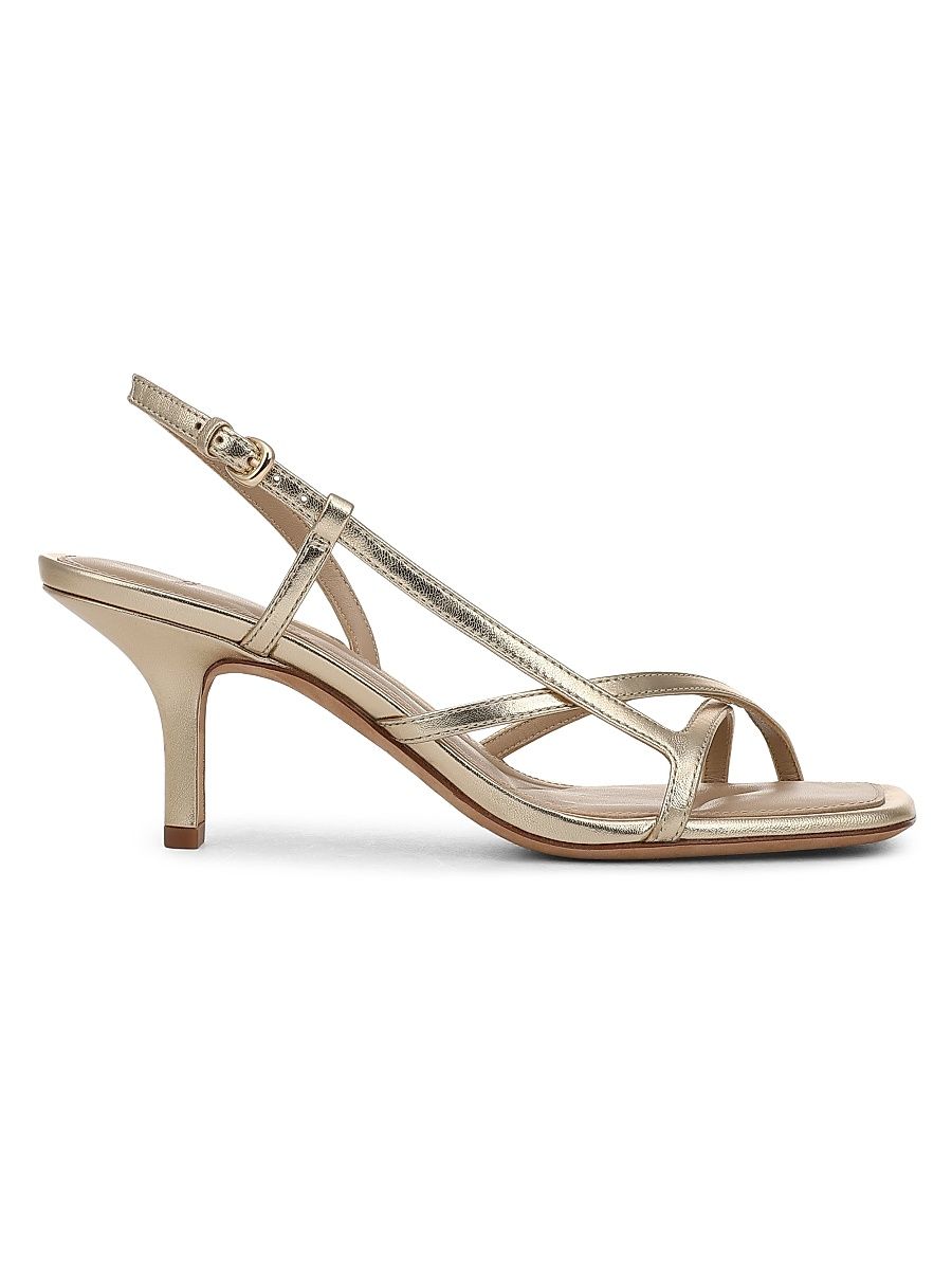 Women's Lilian 65MM Leather Slingback Sandals - Champagne - Size 11