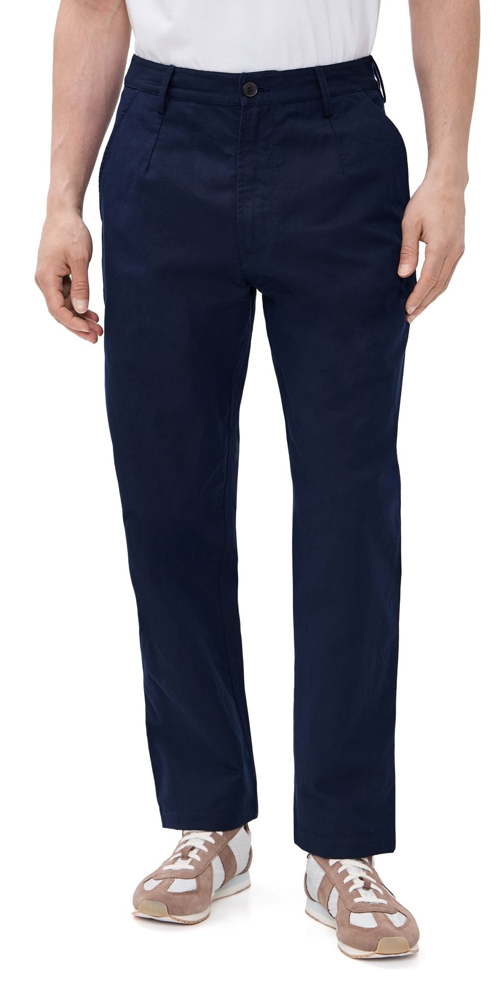 Universal Works Dizzy Linen Trousers Navy 36
