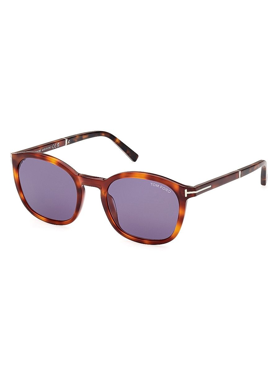 Men's Jayson 52MM Square Sunglasses - Blonde Havana