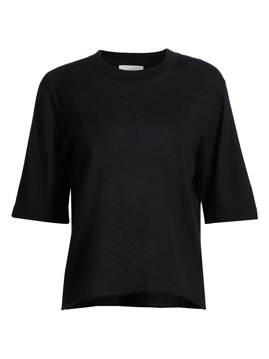 Women's Nala Fine Short-Sleeve Top - Black - Size XS