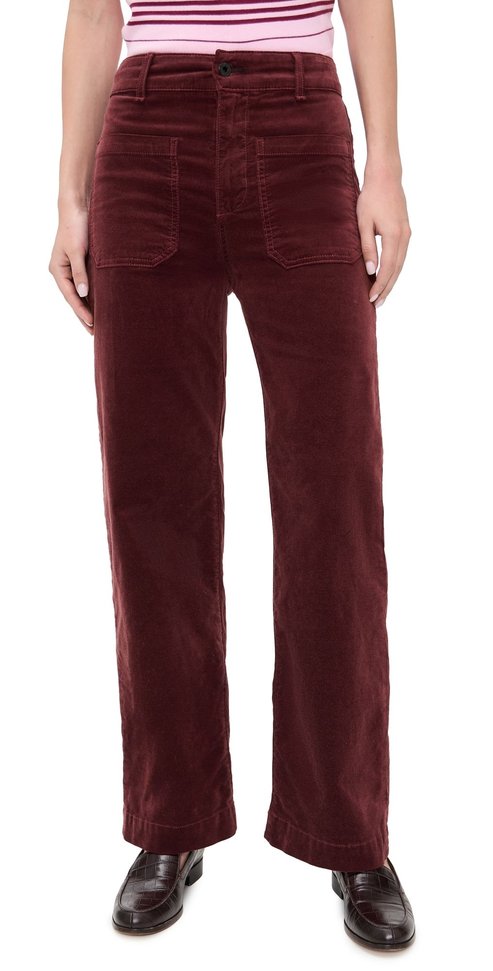 ASKK NY Sailor Velvet Pants Black Cherry 29