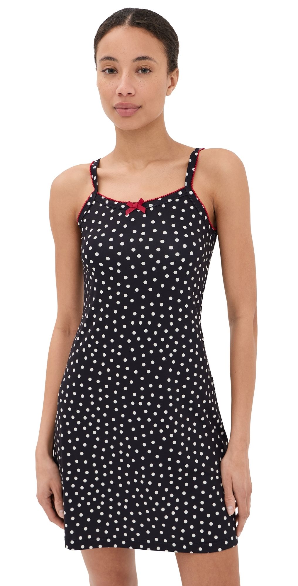 Caro Editions Slip Dress Black/White Dots M