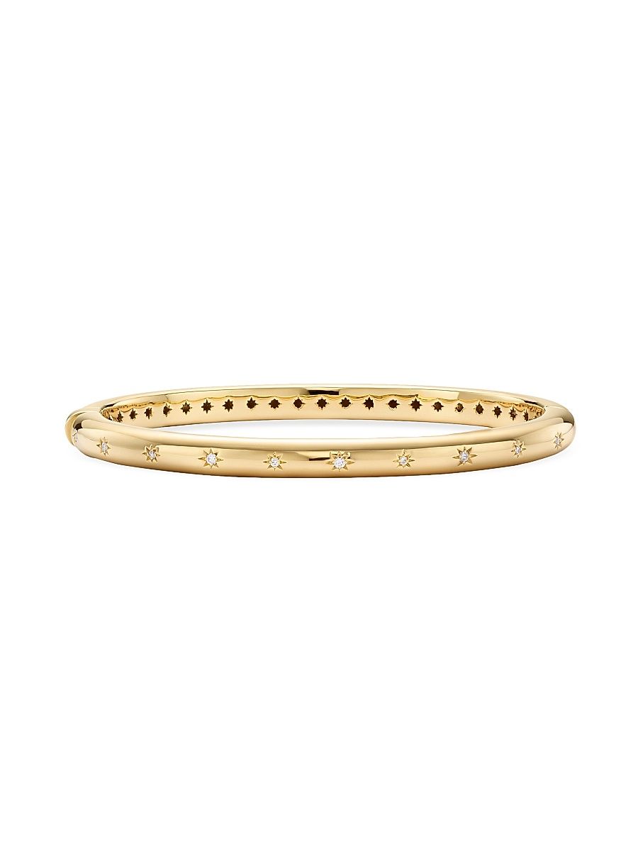 Women's Celestial Cosmos Small 18K Yellow Gold & 0.45 TCW Diamond Bangle - Gold