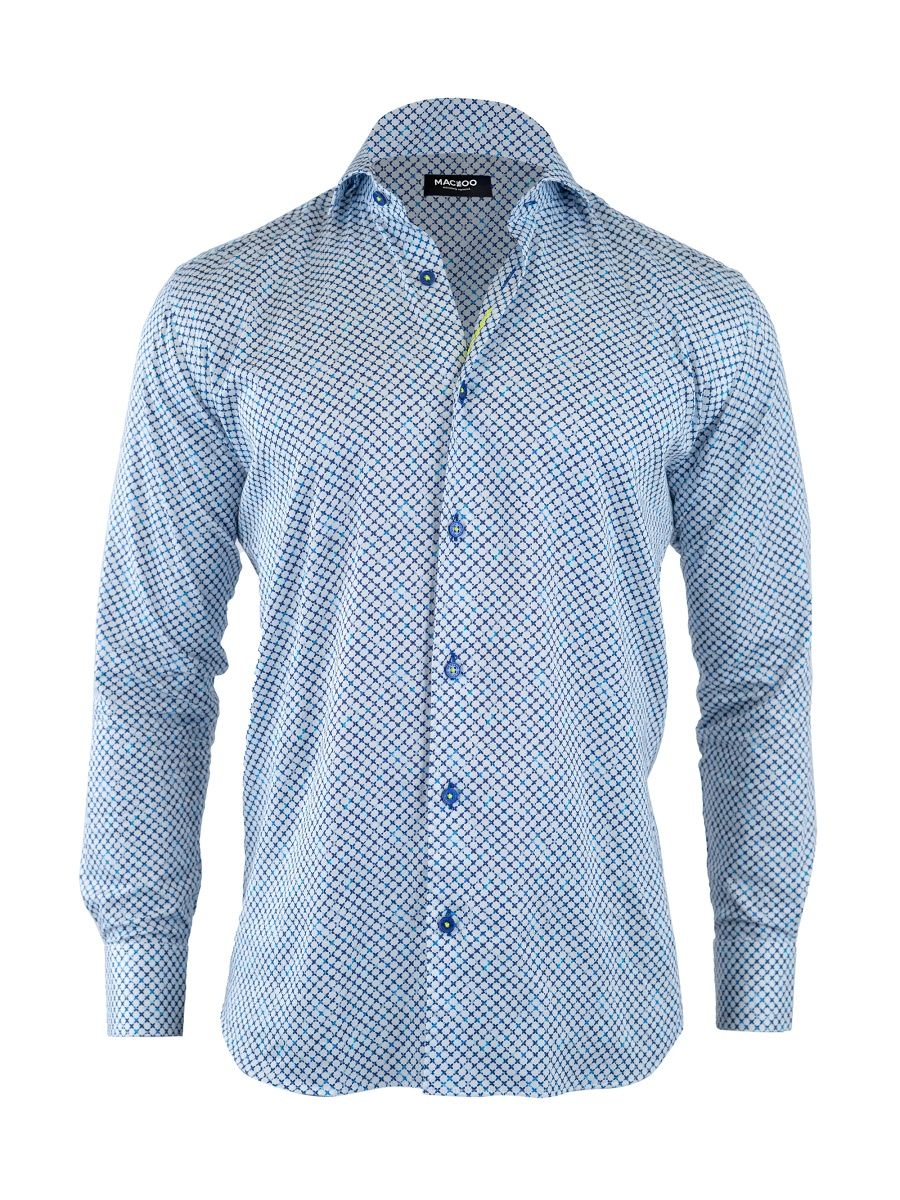 Maceoo Men's Einstein Symbol Shirt - Blue White - Size Large