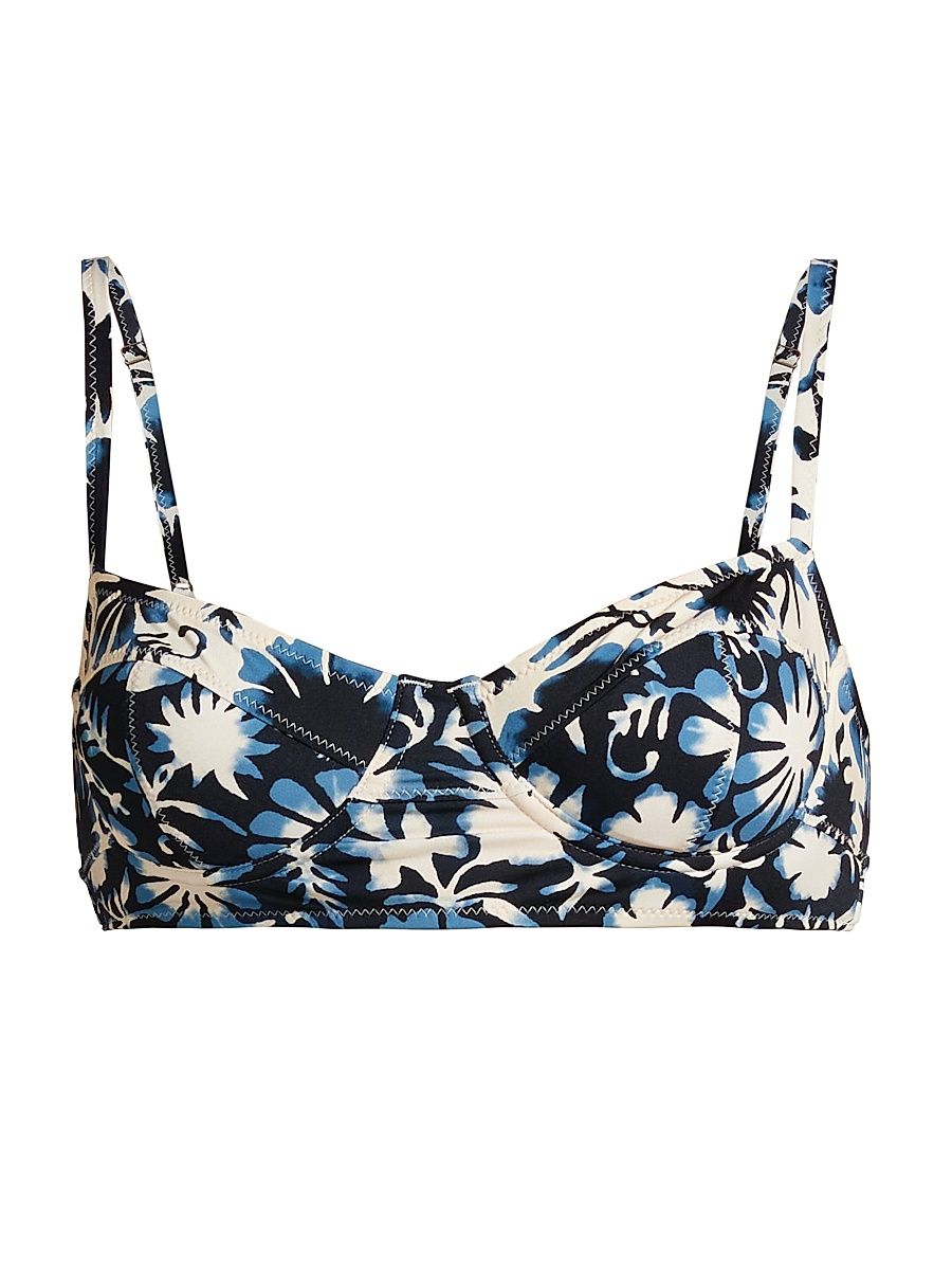 Women's Zahara Floral Bikini Top - Sunprint Combo - Size Medium