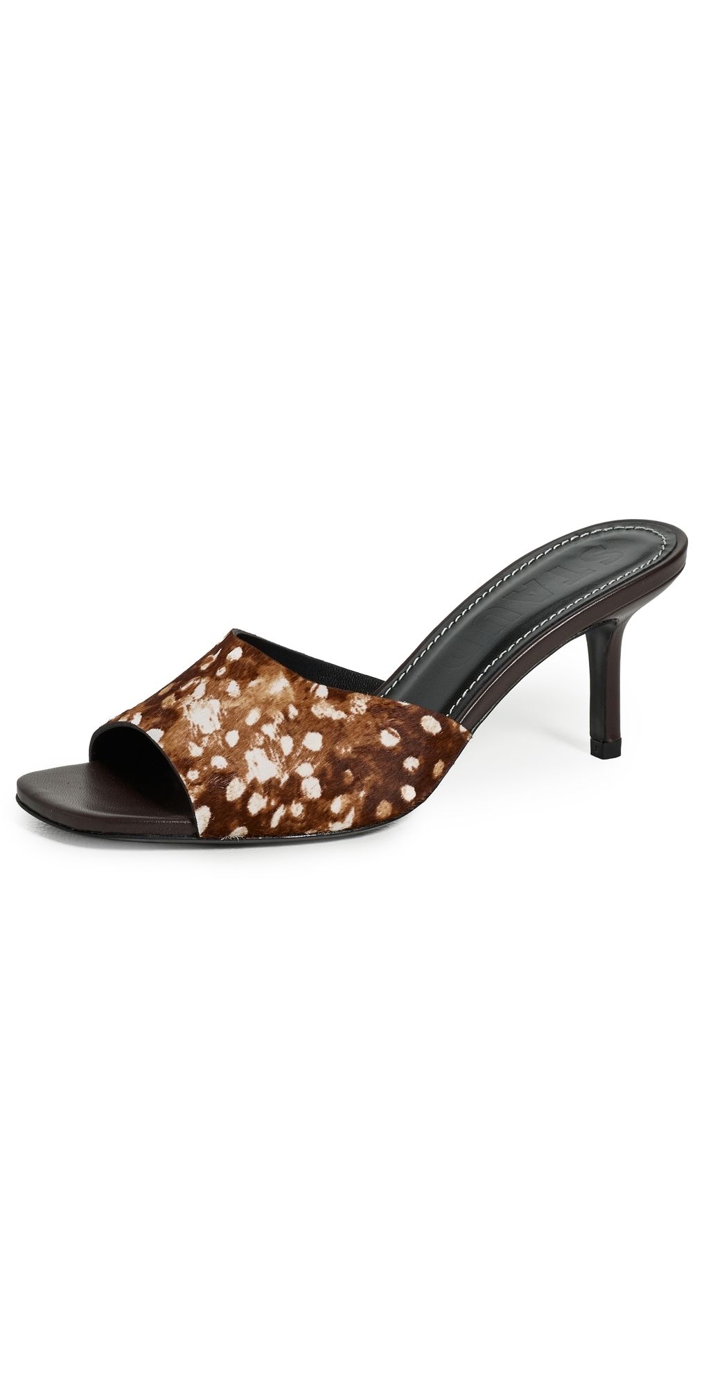 STAUD Bea Fawn Mules FAWN HAIRCALF 37.5
