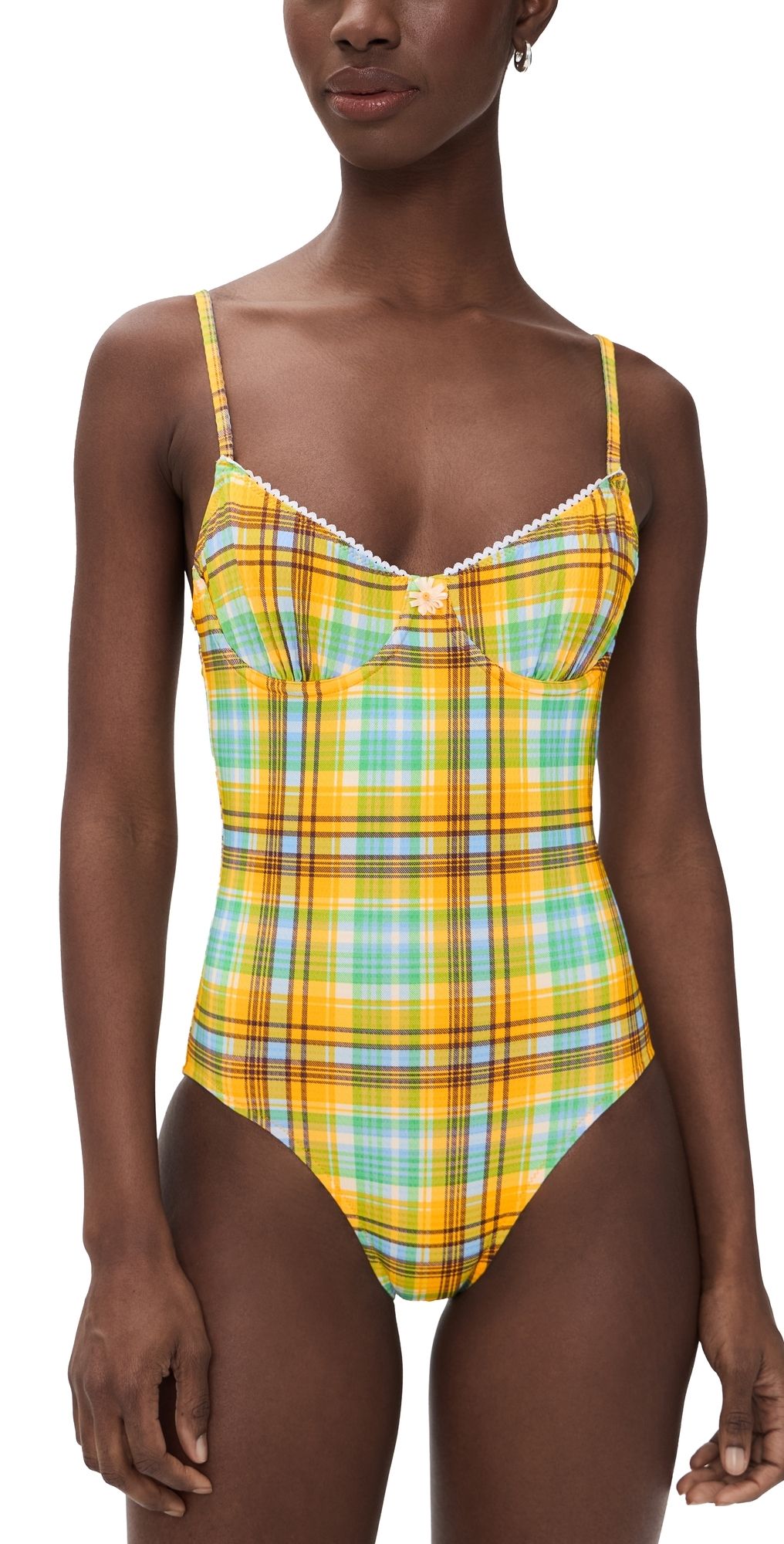 Solid & Striped The Taylor One Piece Swimsuit Multi Plaid XS