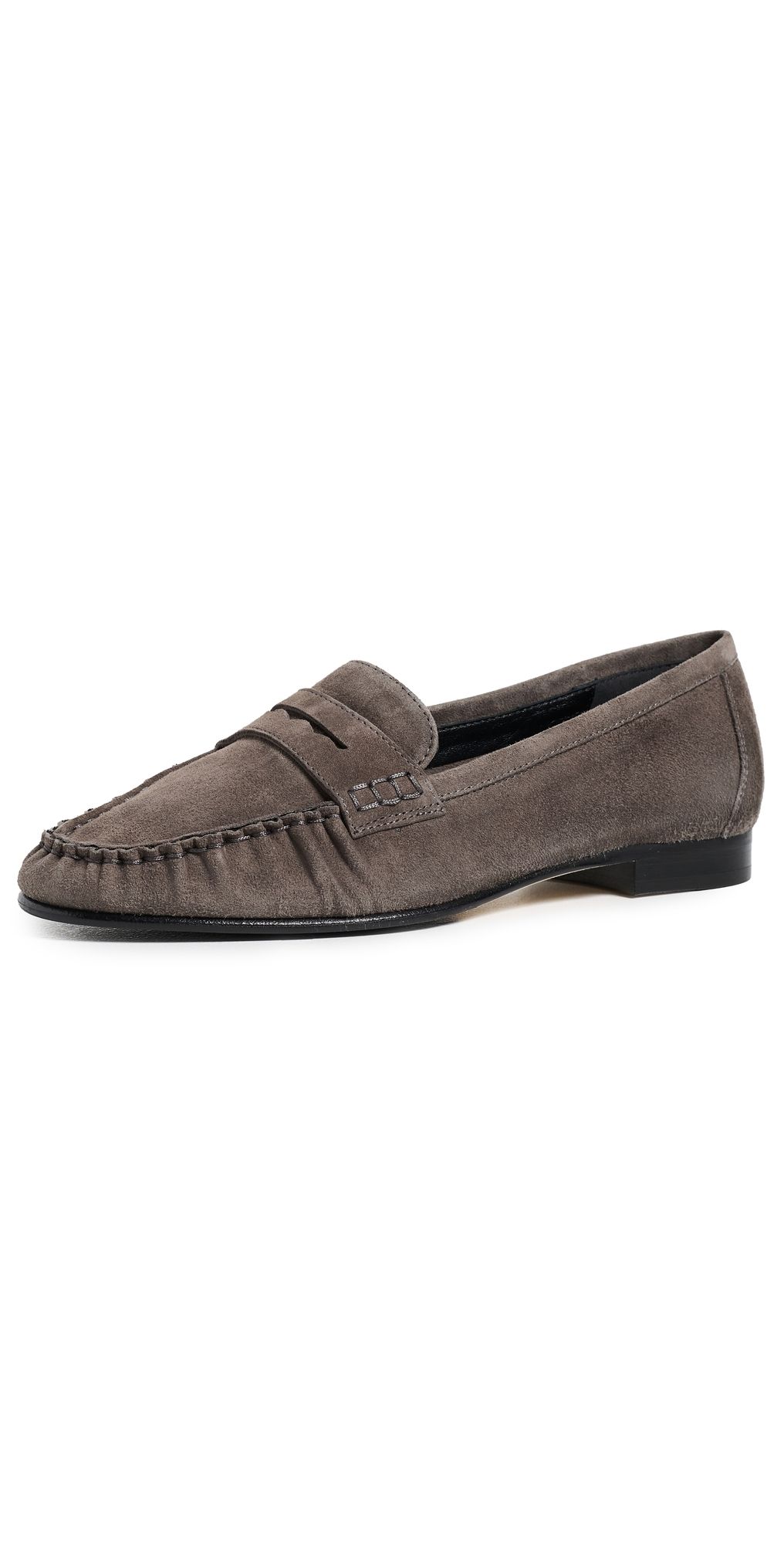 AEYDE Aldous Kid Suede Loafers Taupe 38.5