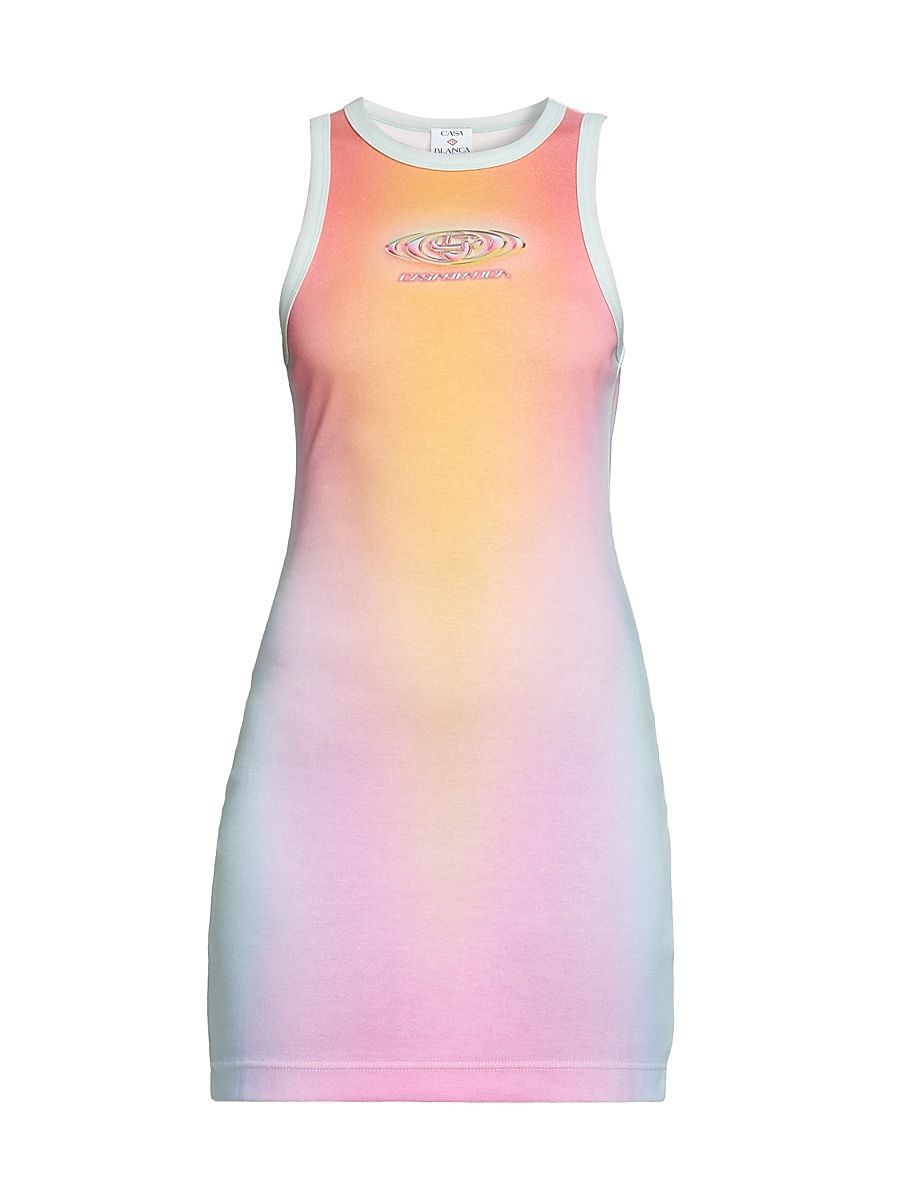 Women's Dégradé Print Logo Tank Minidress - Glass Gradient - Size Large