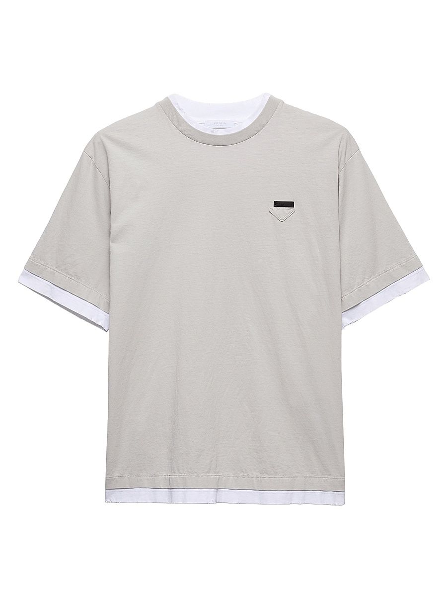 Men's Cotton T-Shirt - Grey - Size XXXL