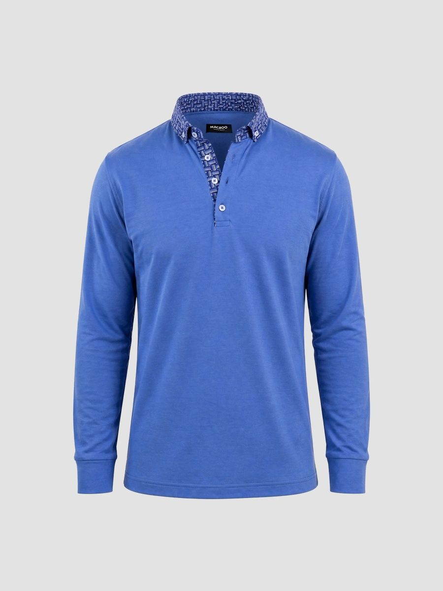 Maceoo Men's Newton Polo Shirt - Blue - Size Small