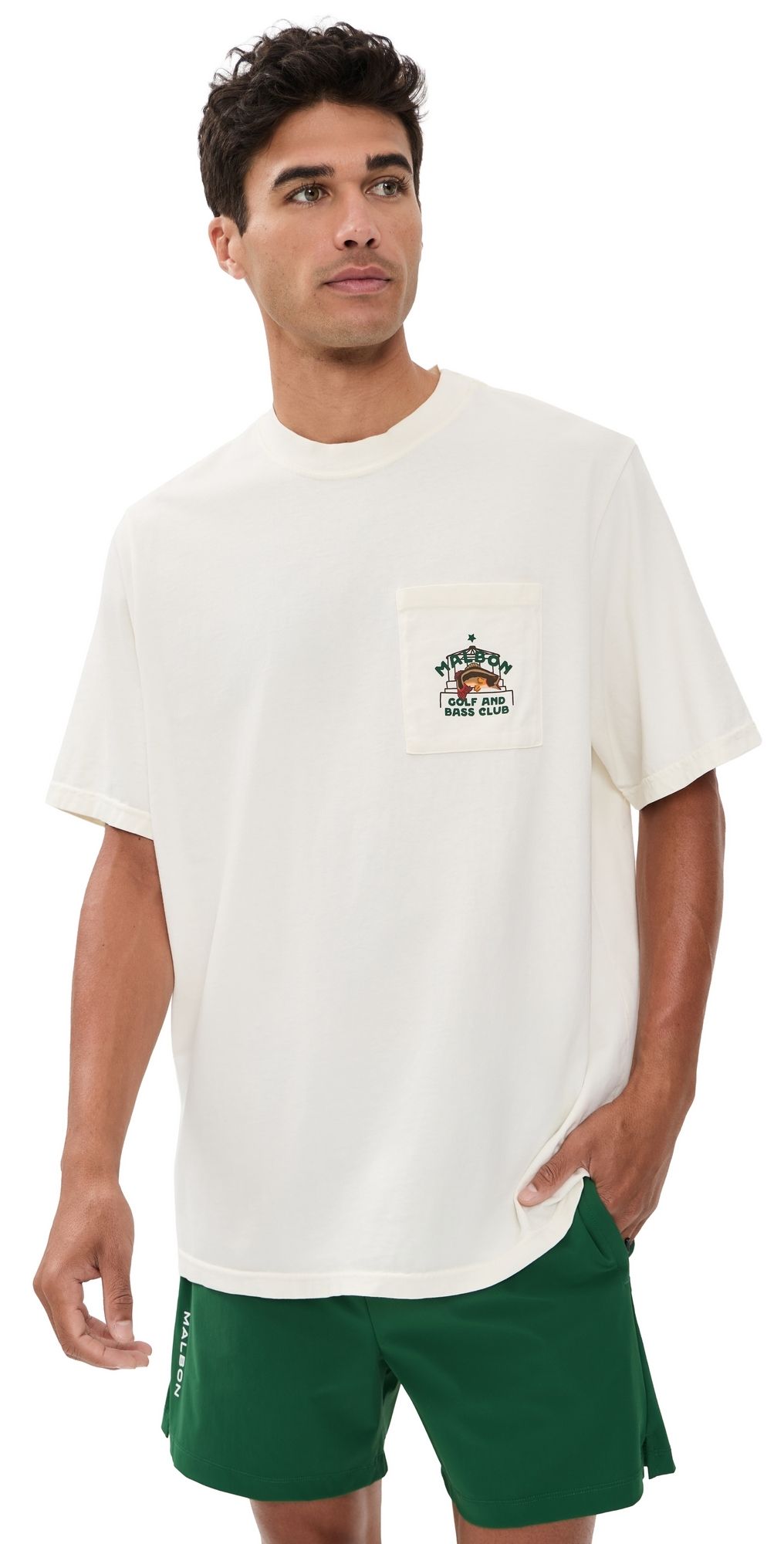 Malbon Vista Bass Club Tee Ivory L