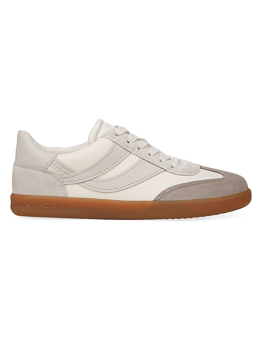Women's Oasis Leather Low-Top Sneakers - Horchata - Size 9.5