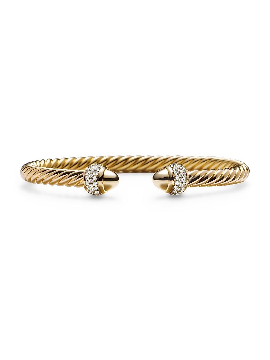 Women's Cable Bracelet In 18K Yellow Gold - Gold - Size XS