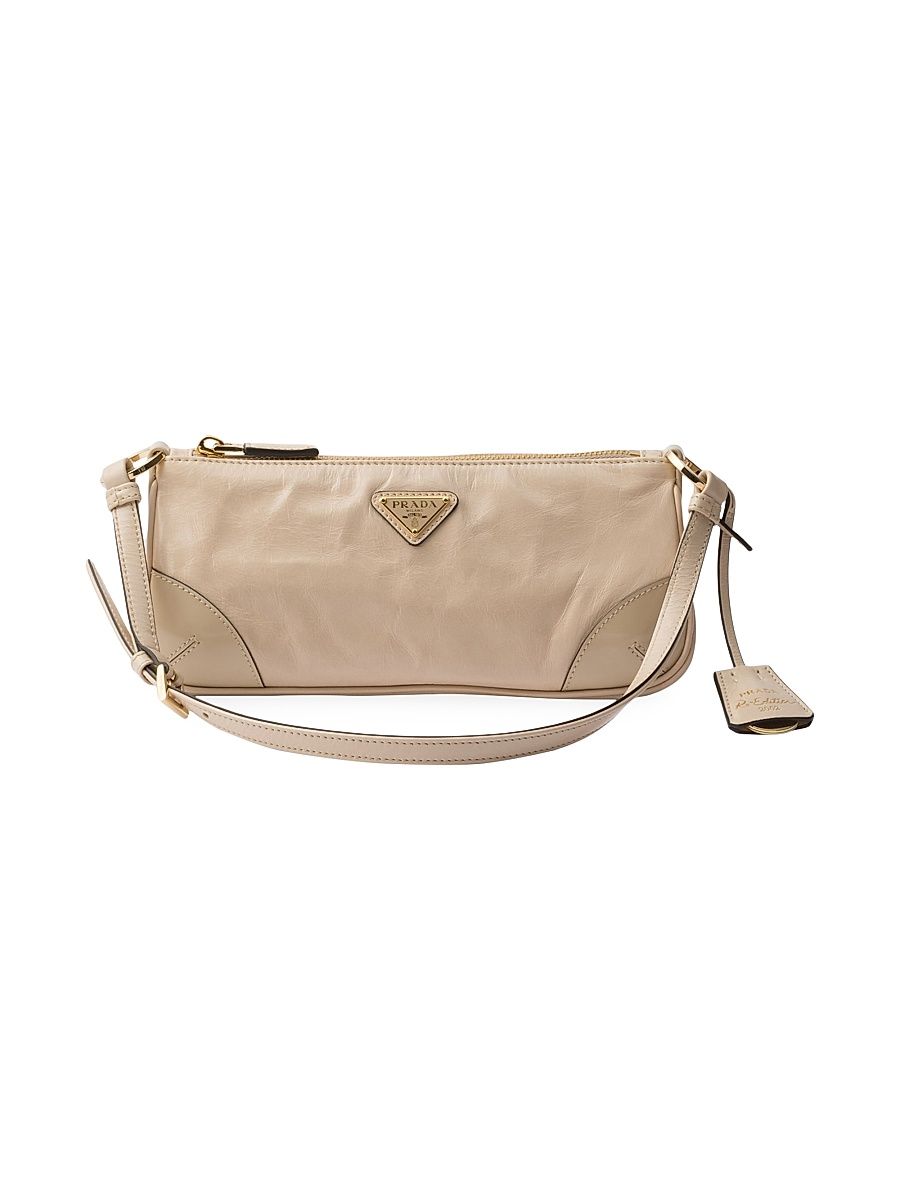 Women's Re-Edition 2002 Small Leather Shoulder Bag - Beige Khaki
