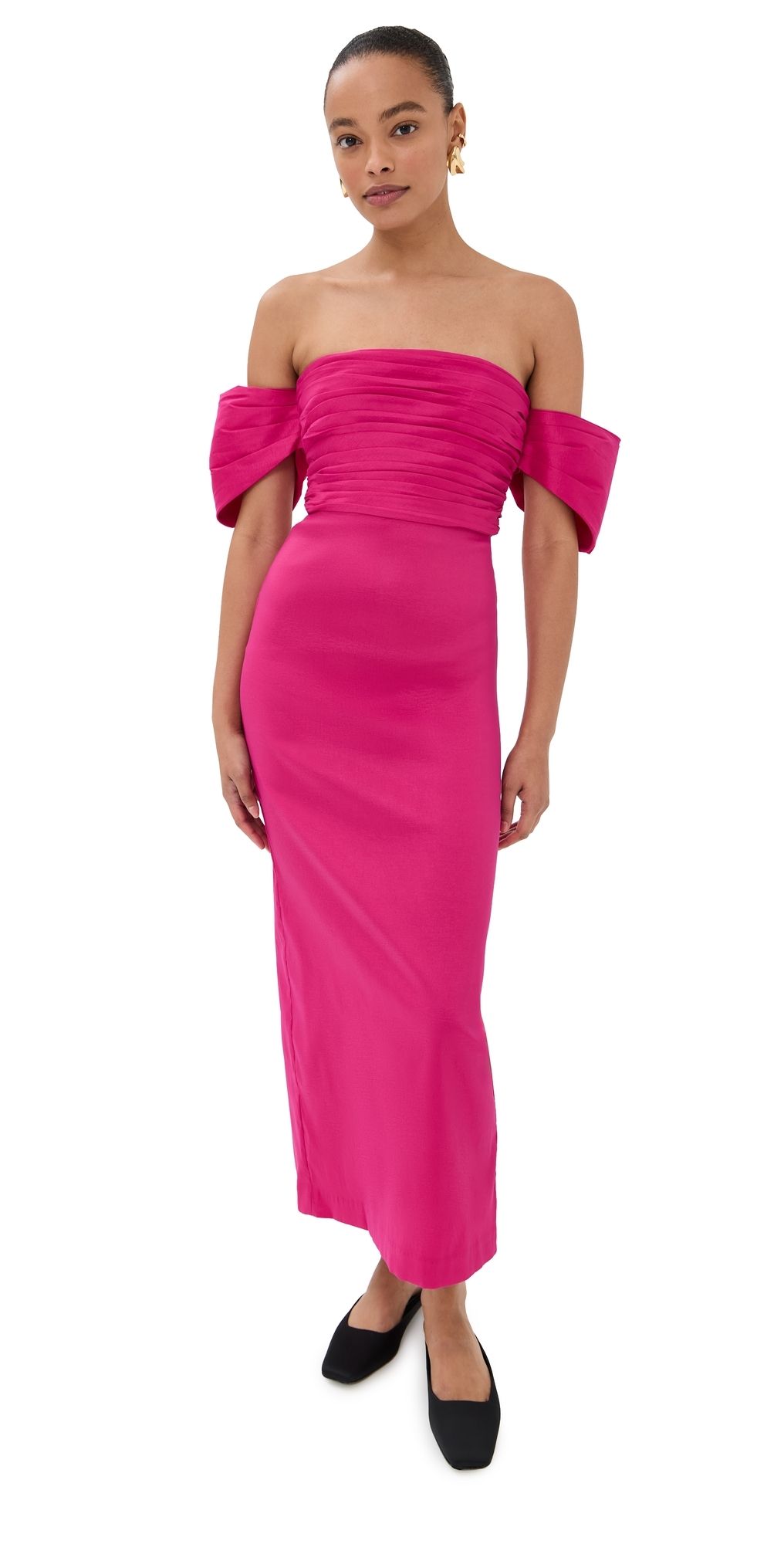 Kika Vargas Adele Dress Fuchsia 4