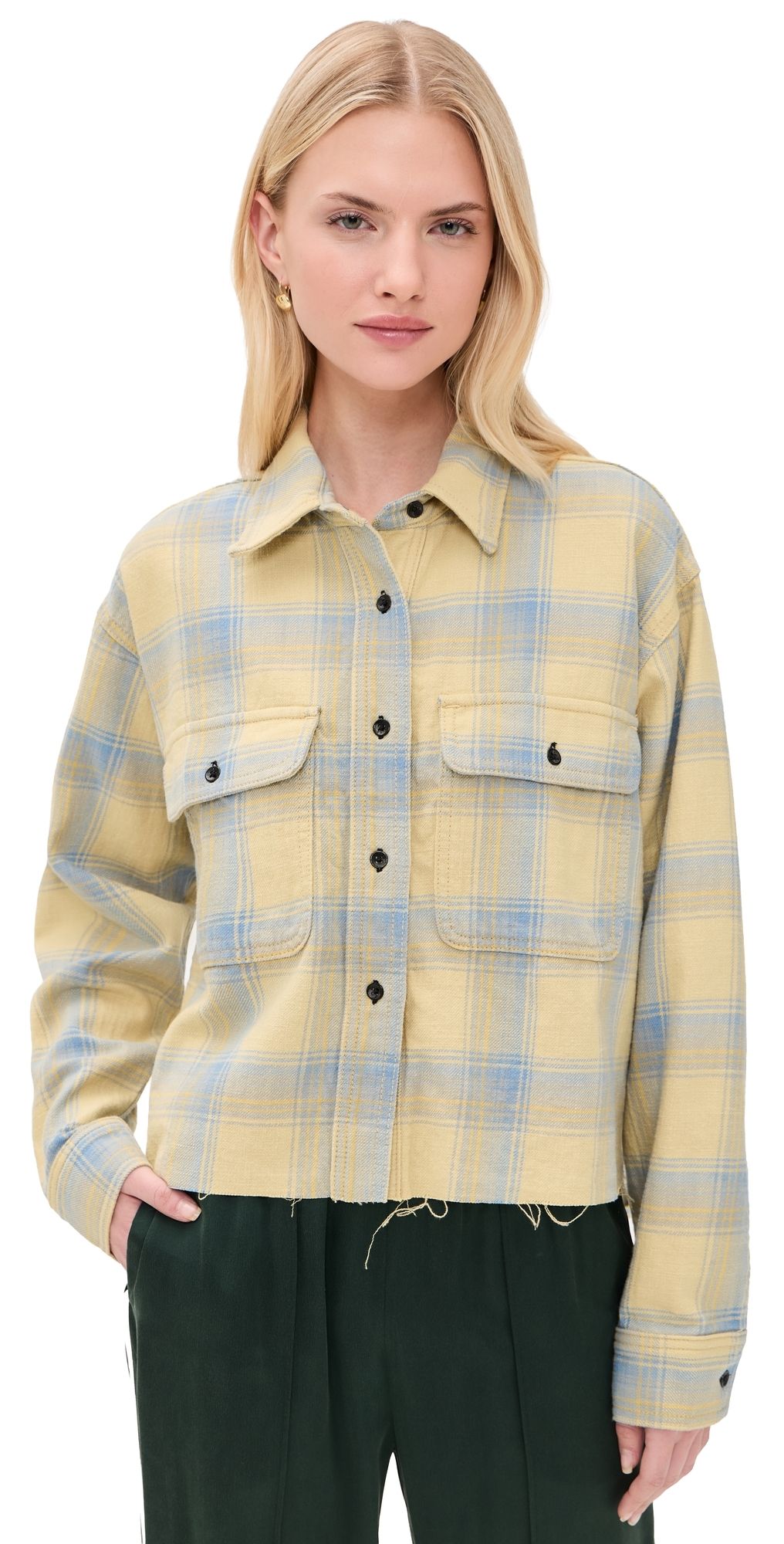 ASKK NY Crosby Flannel Yellow Plaid M