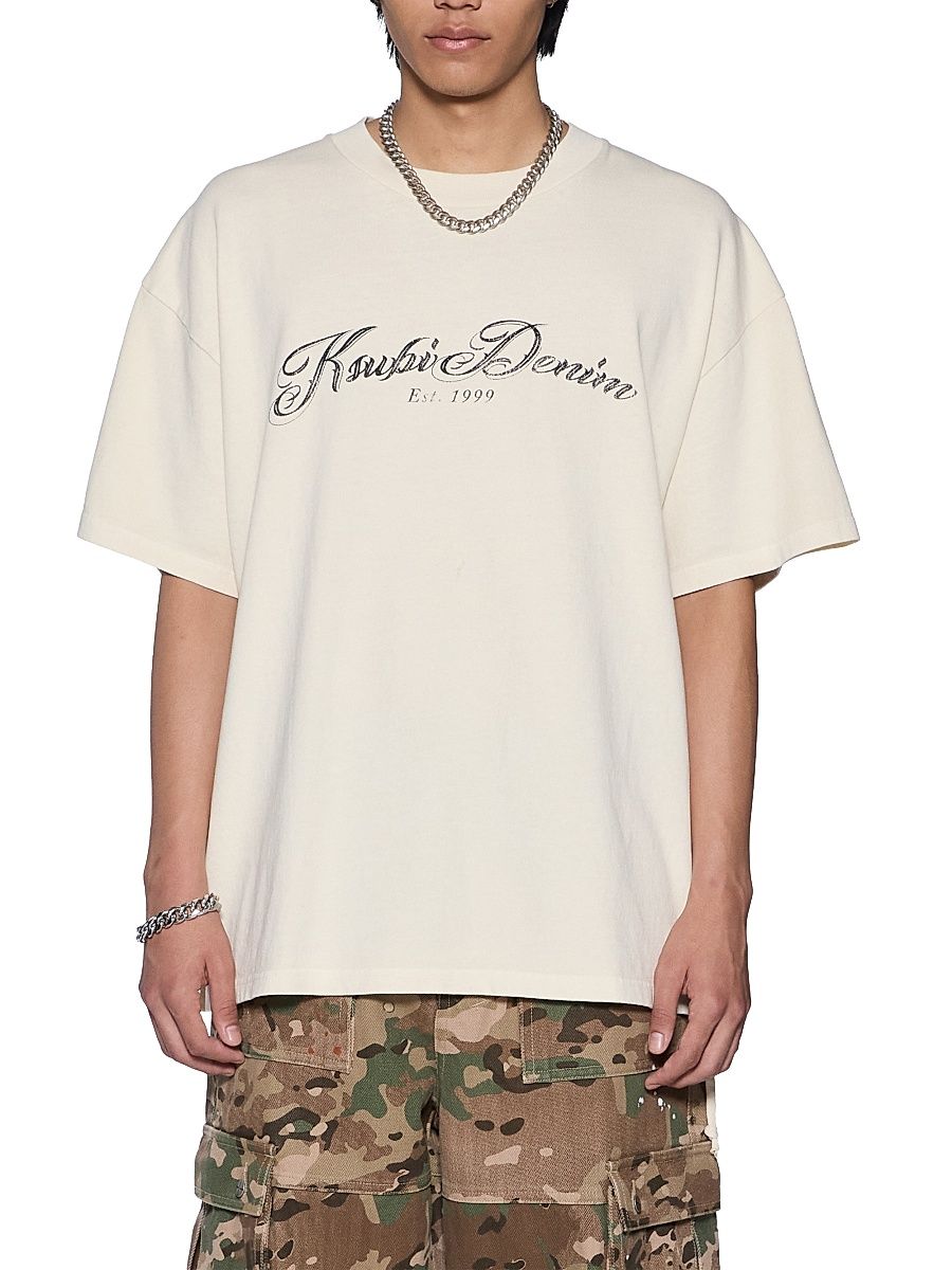 Men's Future Memory Life Ekcess Logo Crewneck T-Shirt - Natural - Size XL