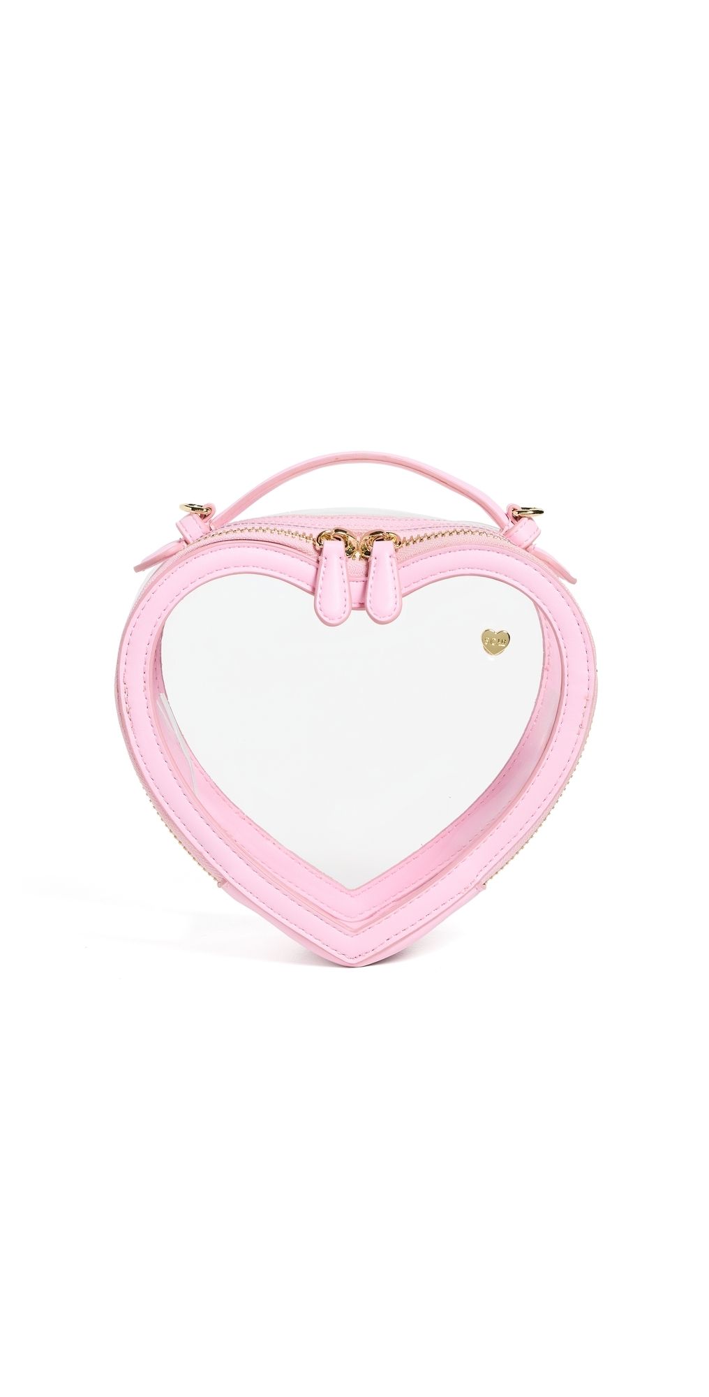 Stoney Clover Lane Clear Heart Crossbody Clear/Flamingo One Size