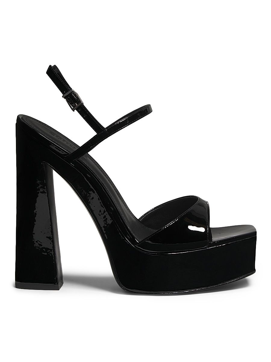 Women's Arlene 152MM Patent Leather Platform Sandals - Black - Size 10