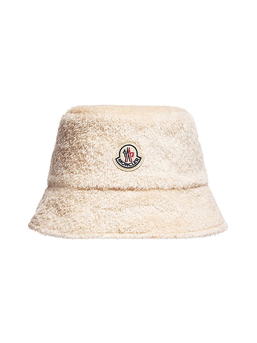 Women's Bucket Hat in Teddy - White Ivory - Size Large
