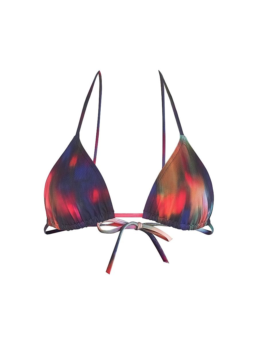 ERES Women's Spatiale Abstract Triangle Bikini Top - Imprime Boreale - Size 10