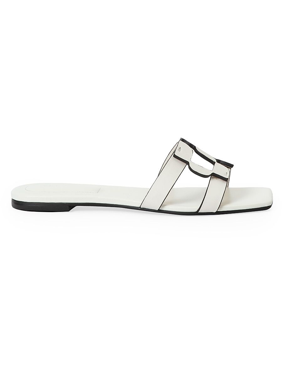 Women's Simkhai Monogram Leather Sandals - Ivory - Size 10