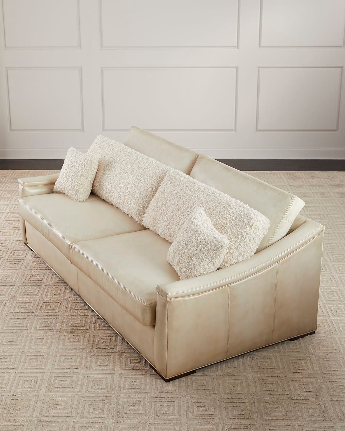 Cascade Leather Sofa, 96"