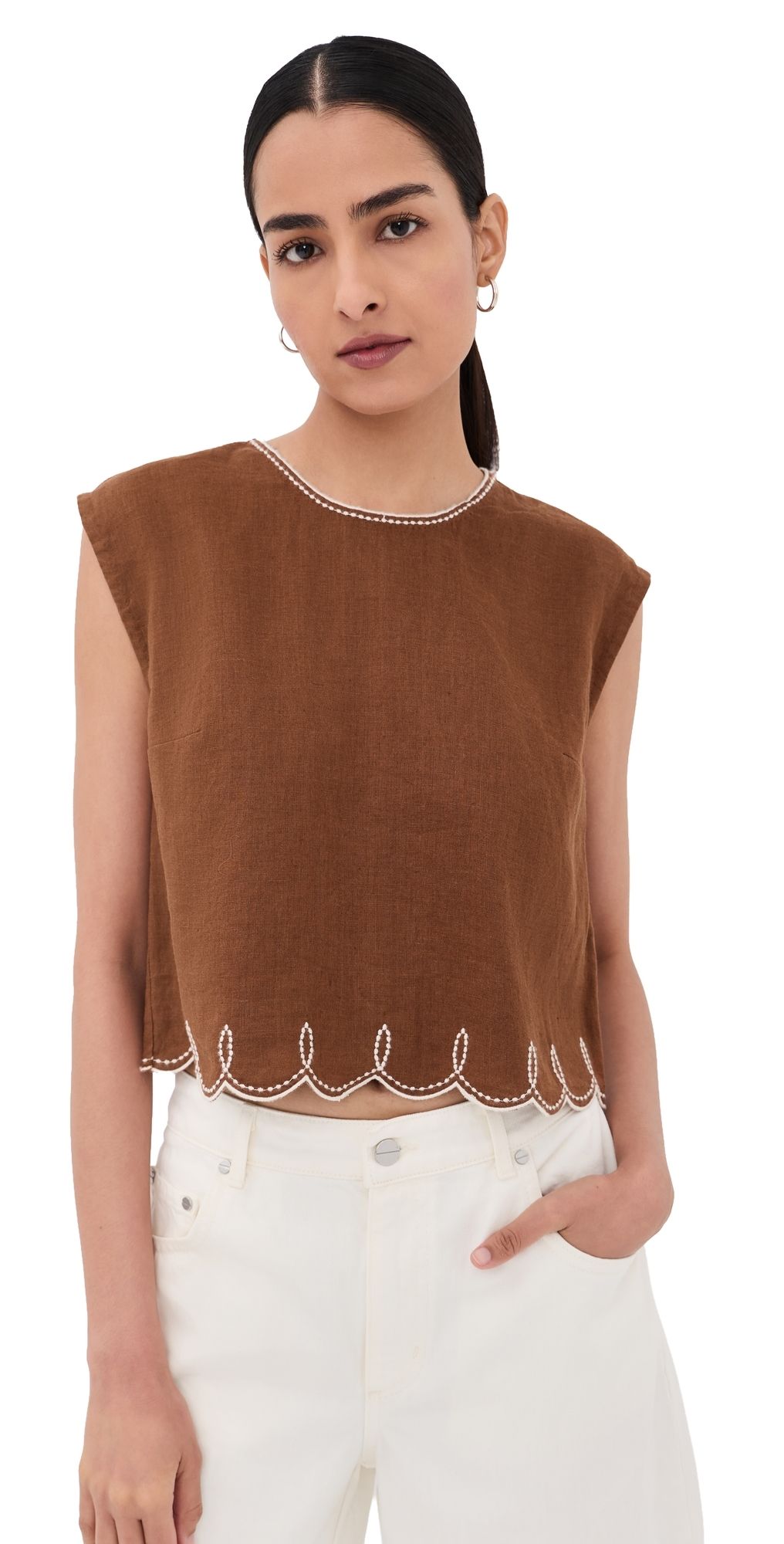 Veronica Beard Kessan Top Deep Ochre 8