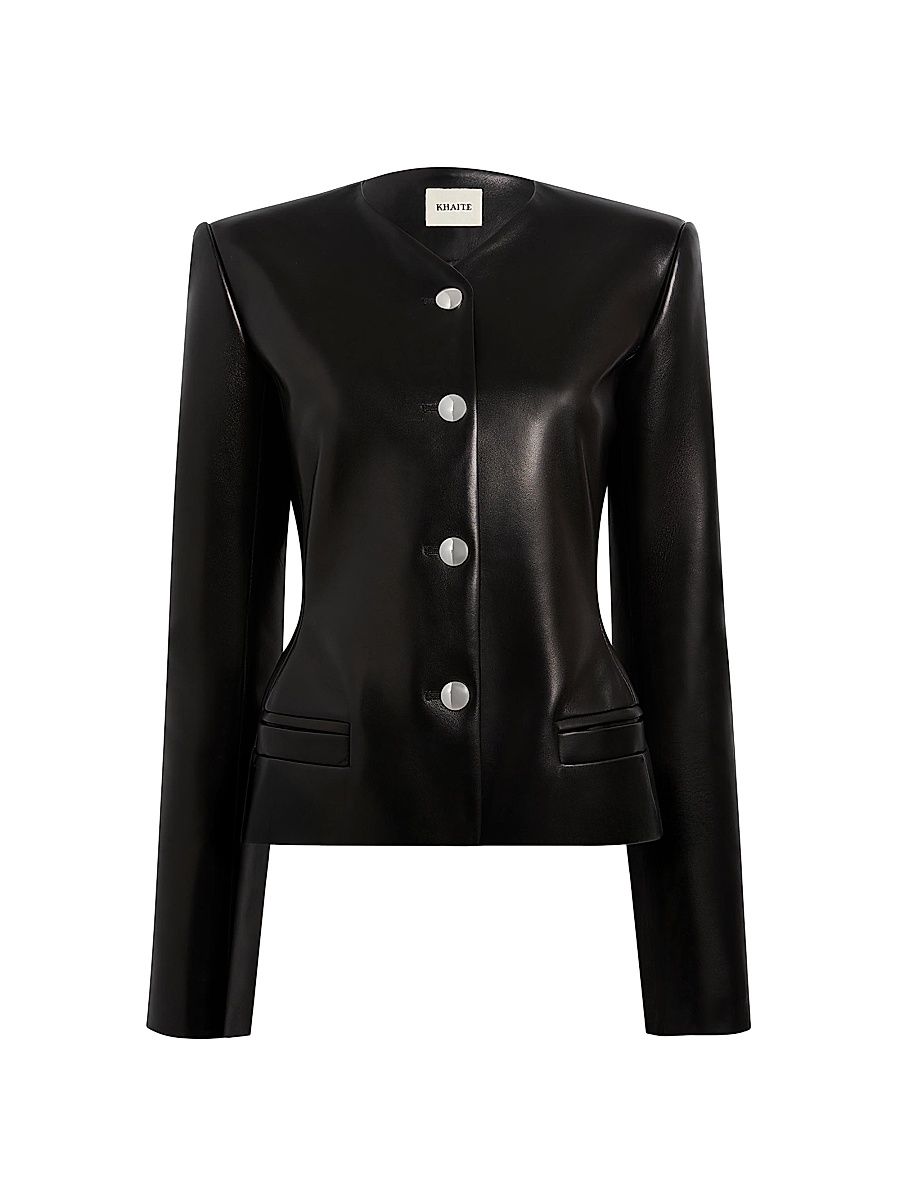 Women's Nara Leather Jacket - Black - Size 10