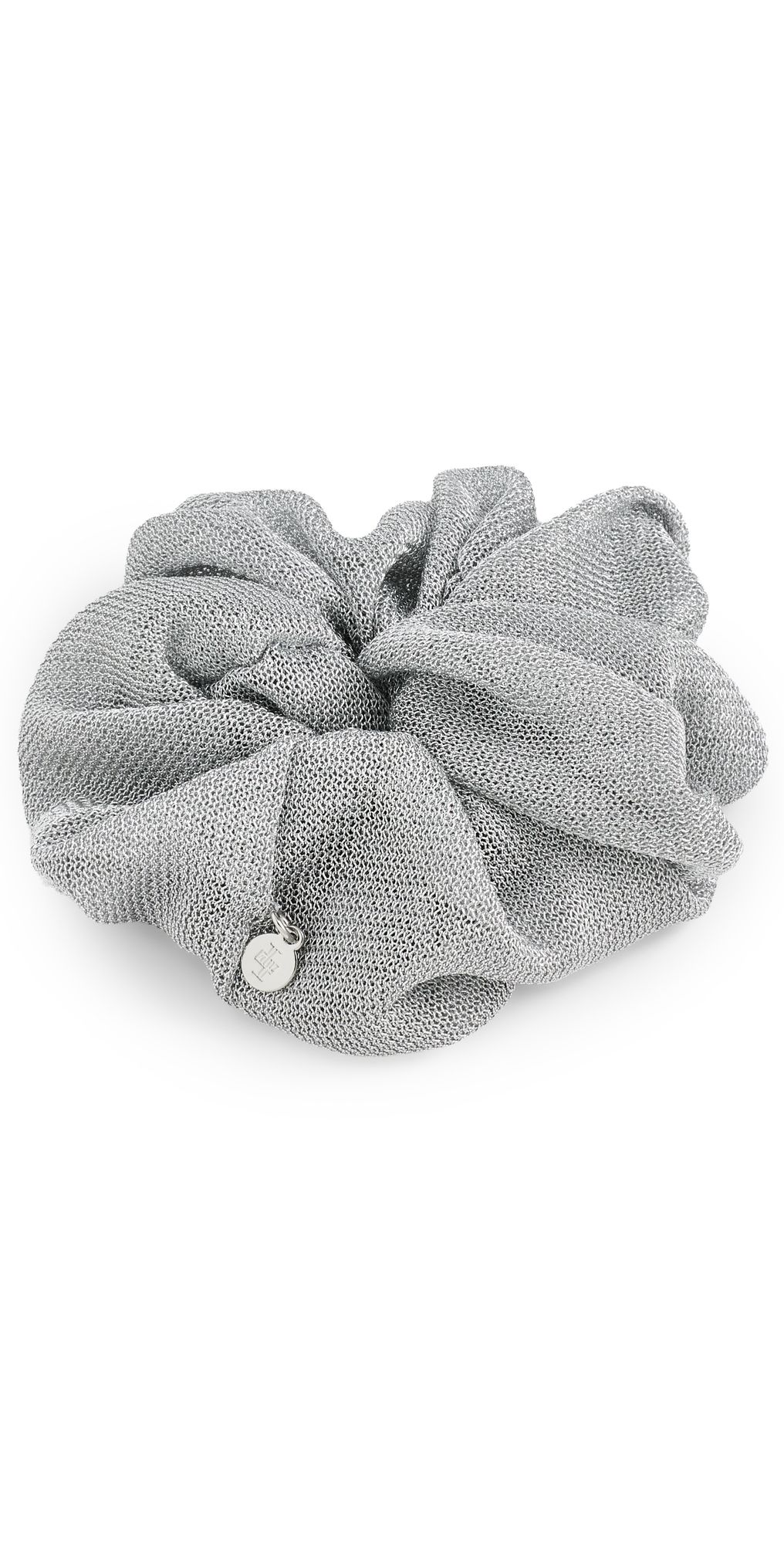 LELET NY Odessa Oversized Scrunchie Silver One Size