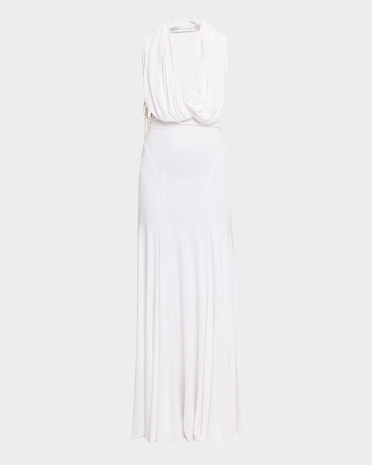 Interlock Jersey Draped Dress