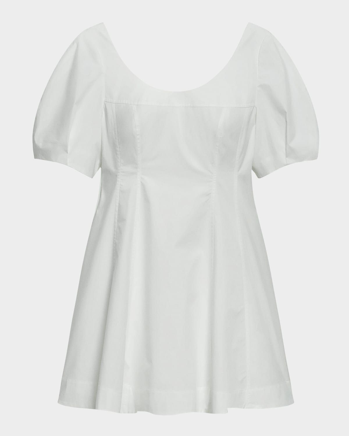 Puff-Sleeve Mini Dress