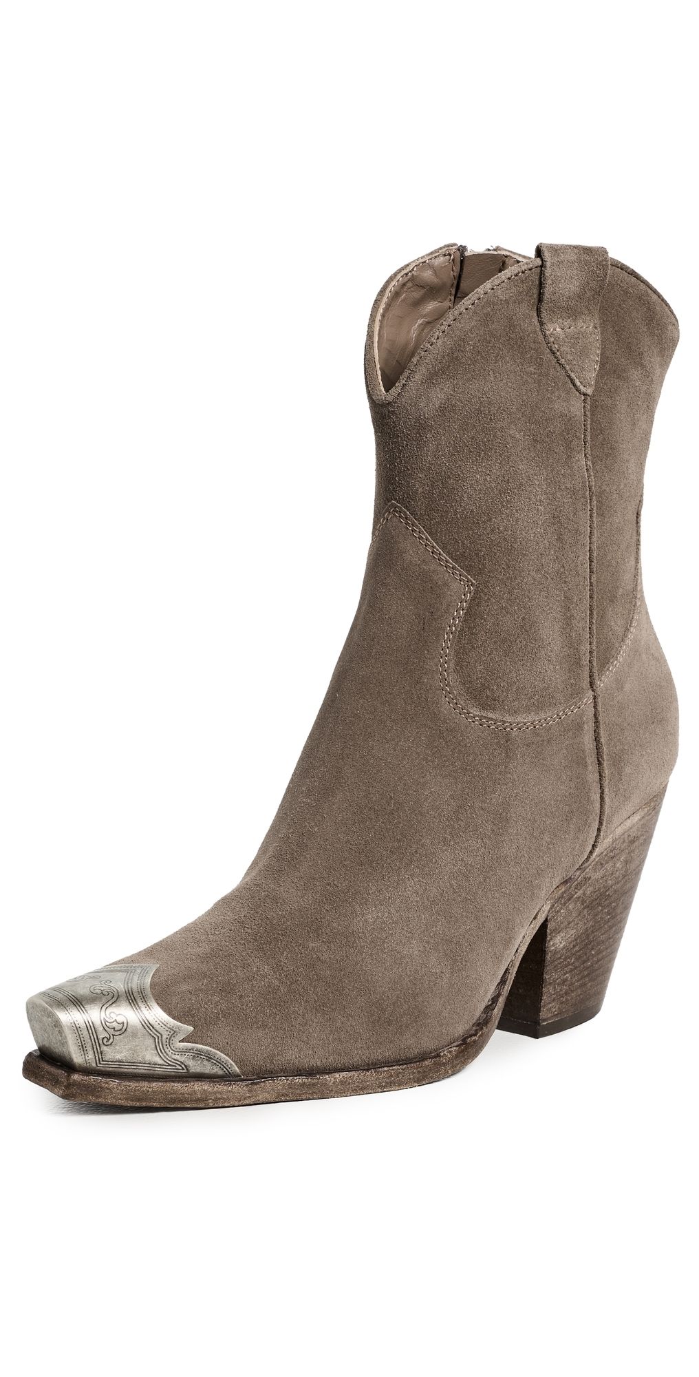 Free People Brayden Western Boots Taupe Suede 39.5