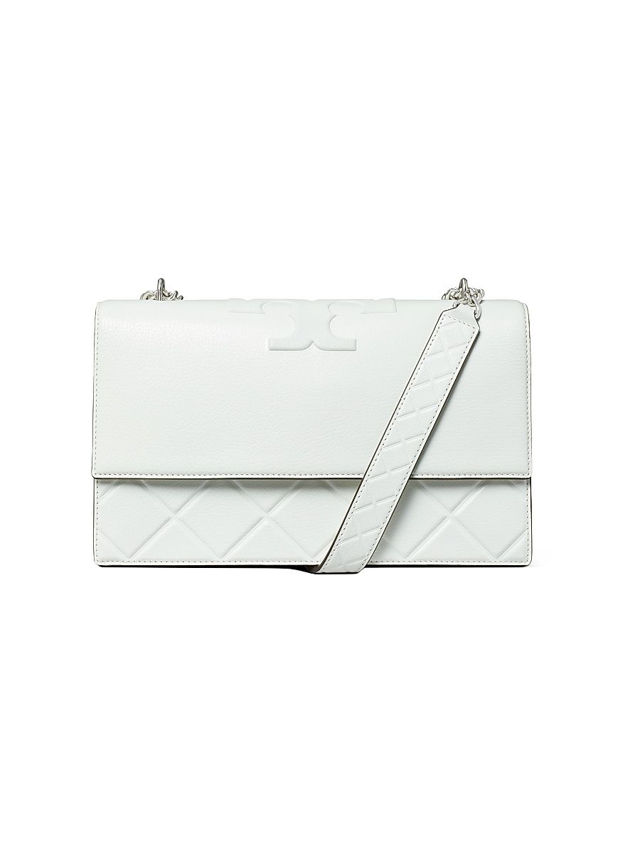 Women's Fleming Convertible Leather Shoulder Bag - Blanc