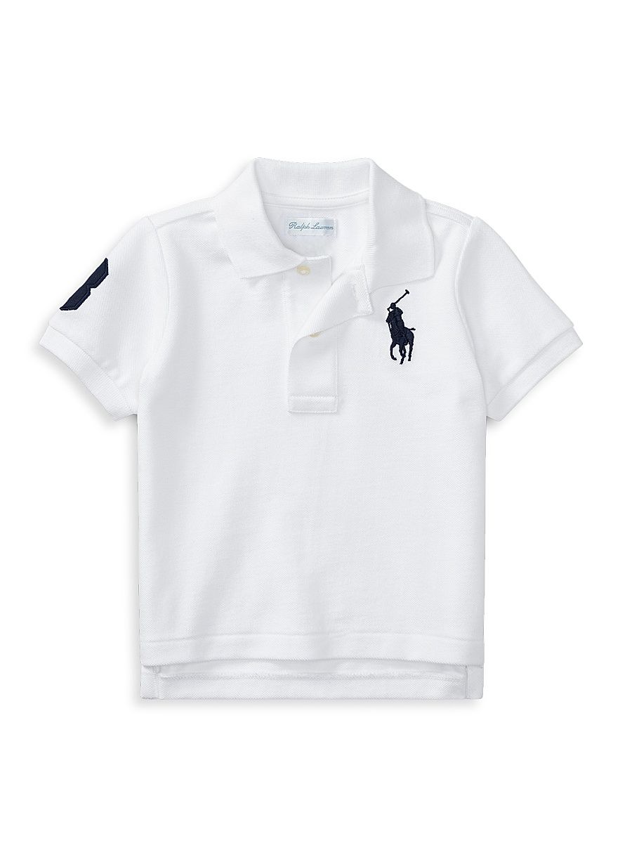 Baby Boy's Knit Polo - White - Size 9 Months