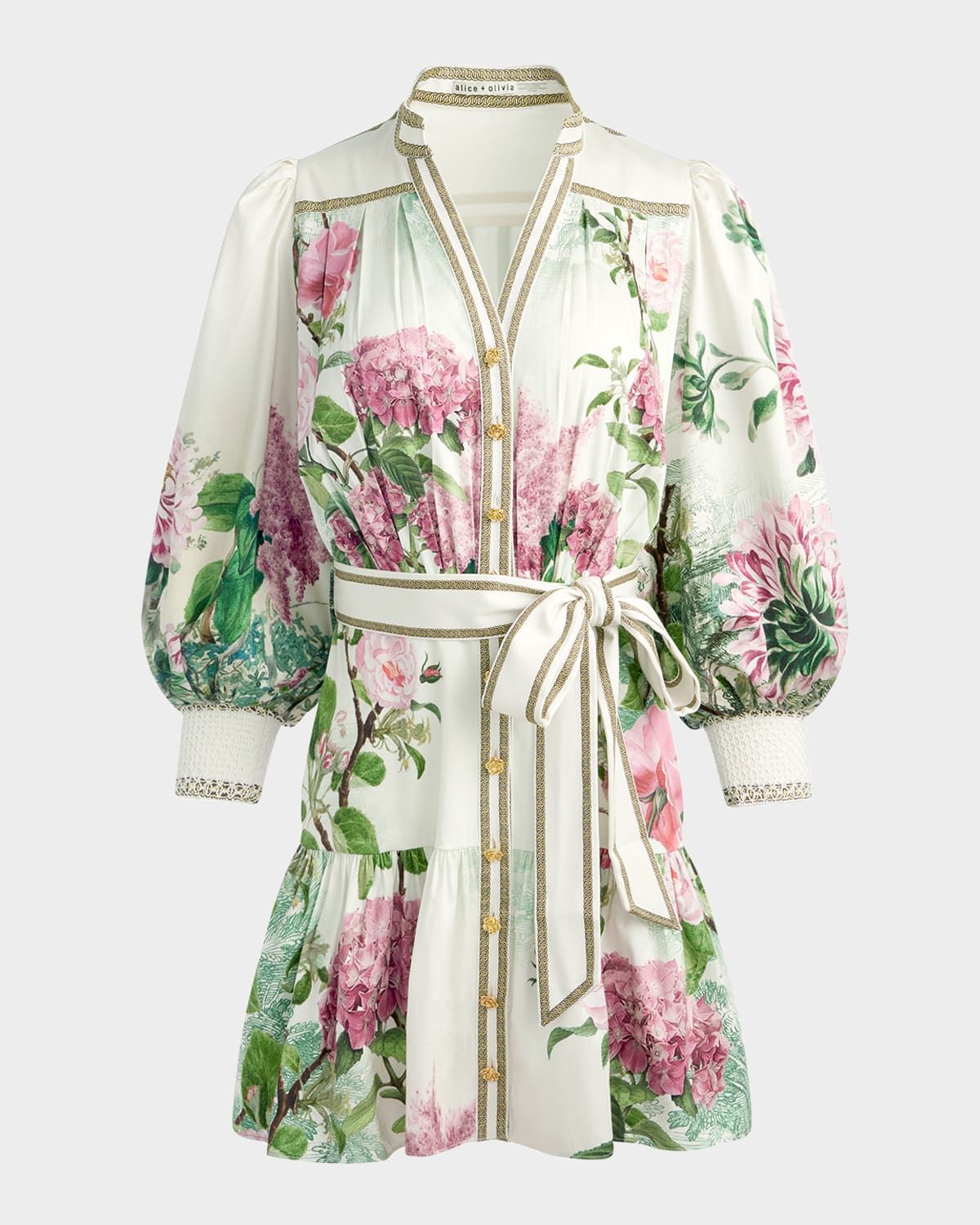 Cora Voluminous Tiered Mini Shirtdress