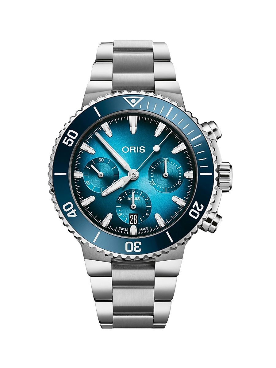 Men's Aquis Stainless Steel Chronograph Watch/43.5MM - Steel