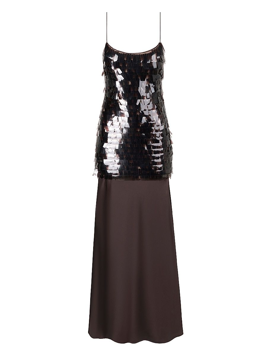 Women's Mesa Sequin Maxi Dress - Earth - Size 12