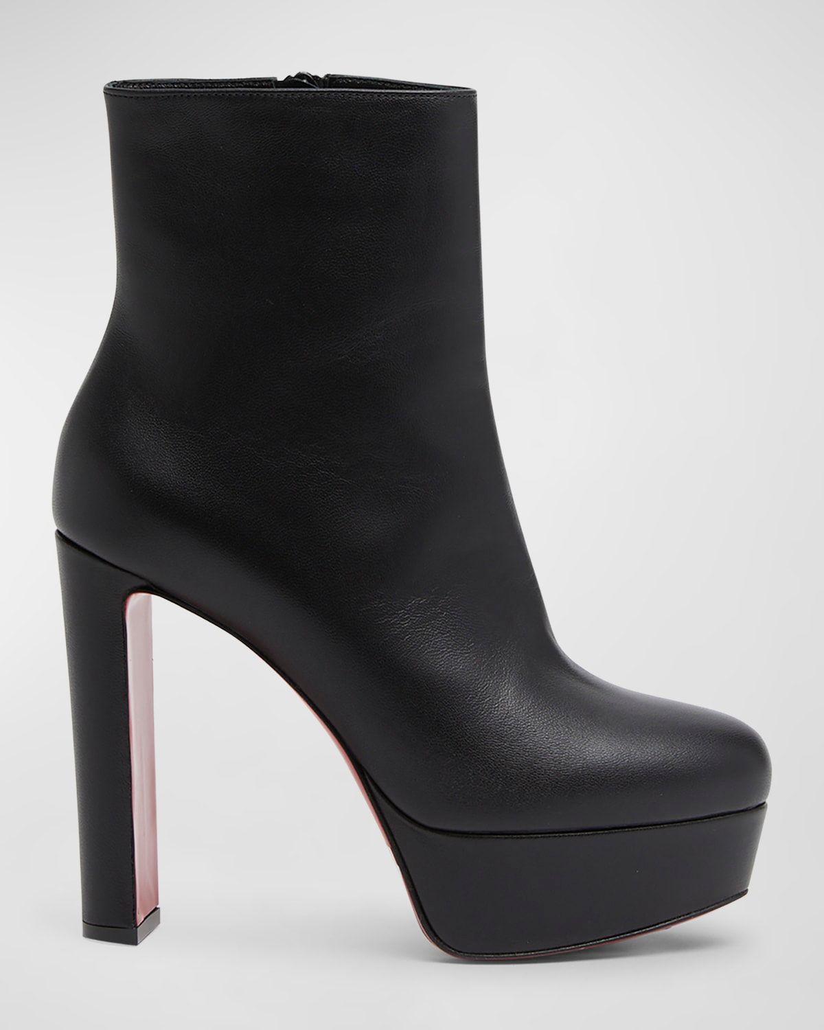 130mm Loo Leather Platform Booties