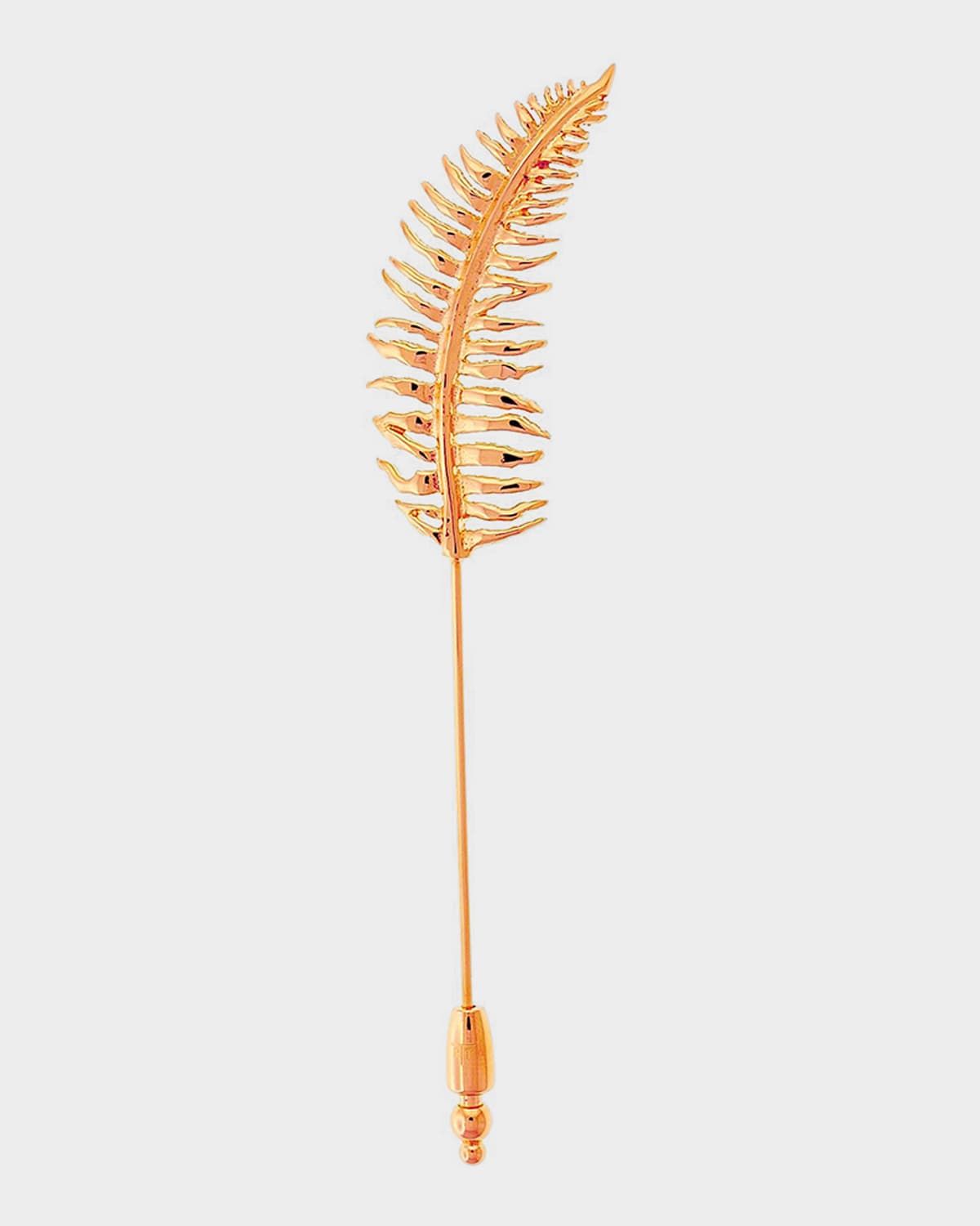 Men & apos;s Rose Gold-Tone Fern Lapel Pin