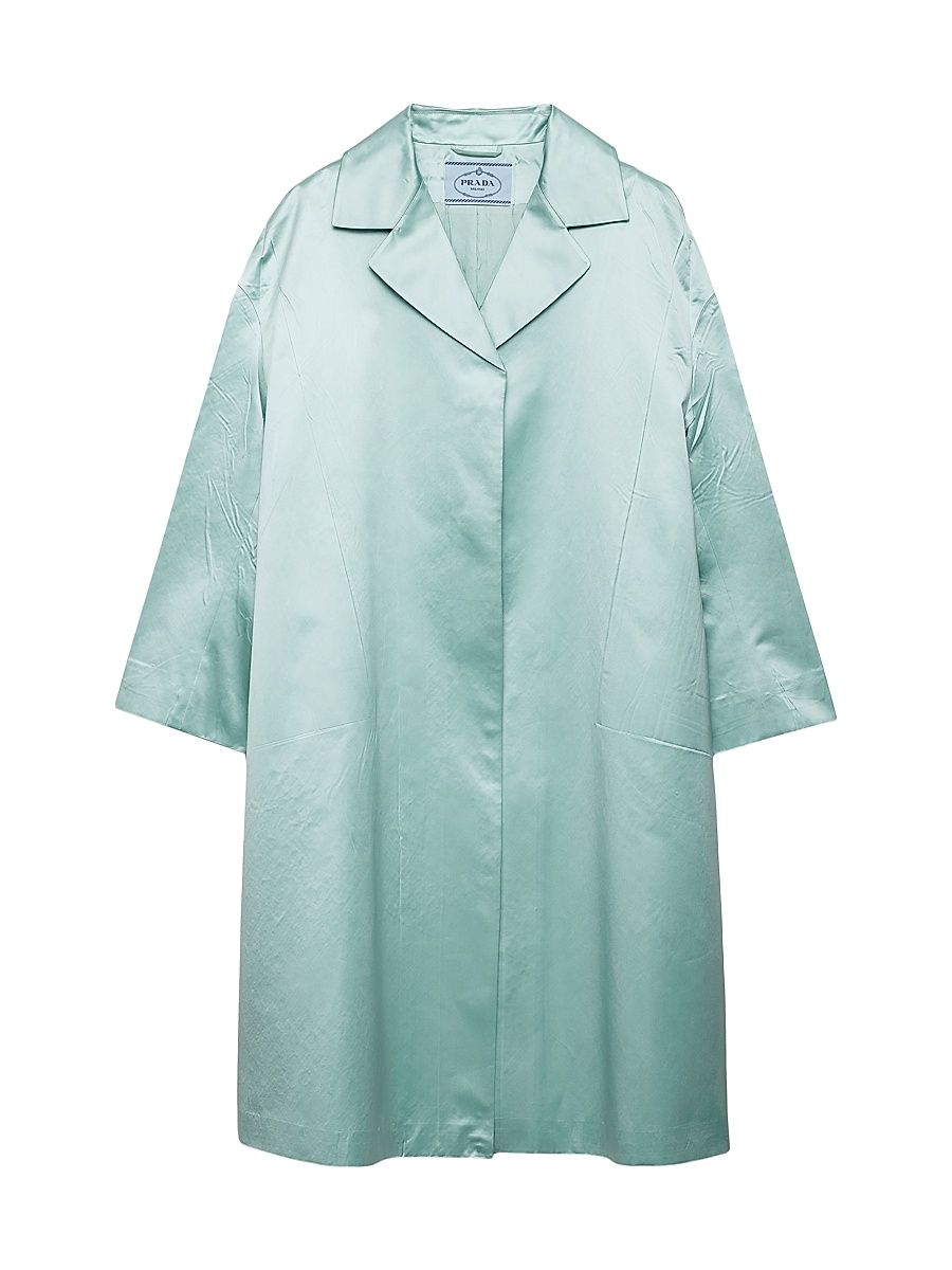 Women's Single-Breasted Duchesse Coat - Green - Size 6