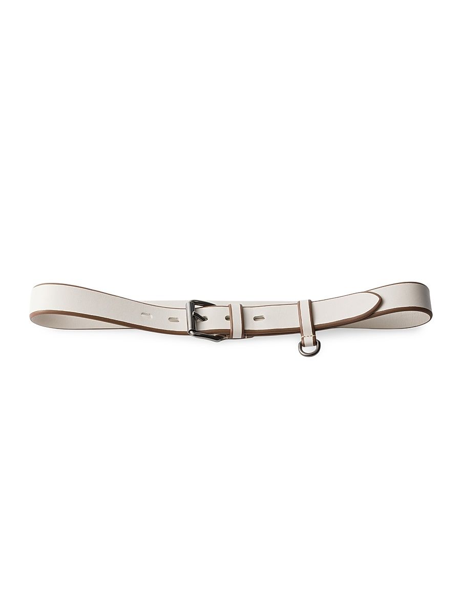Women's Leather Belt - Beige - Size 36