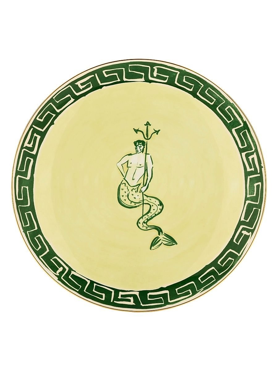 Il Viaggio Di Nettuno Charger Plate - Verde Giallo